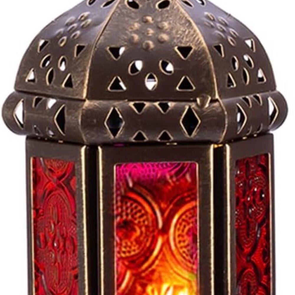 Hanging Hexagon Decorative Moroccan Candle Lantern Holders, Handmade Hanging Tea